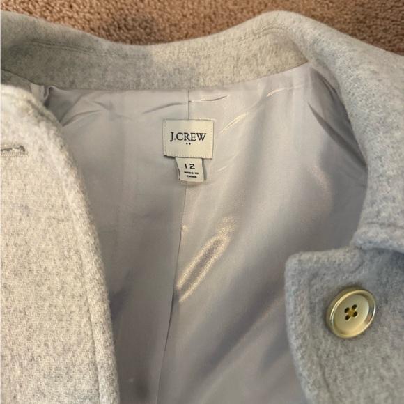 J. Crew Women's Light Gray Trench Coat - Picture 3 of 4